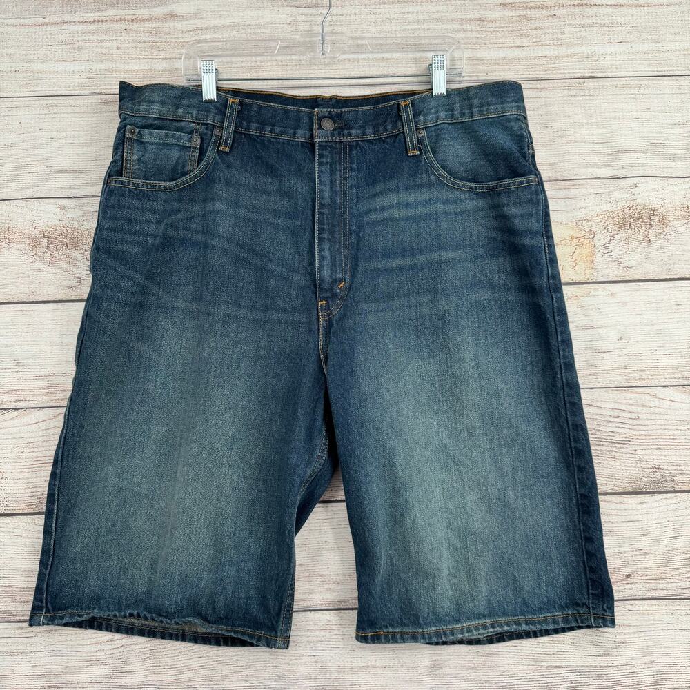 Levi's 569 Loose Straight Jean Shorts Mens 40 Blue Medium Wash Denim